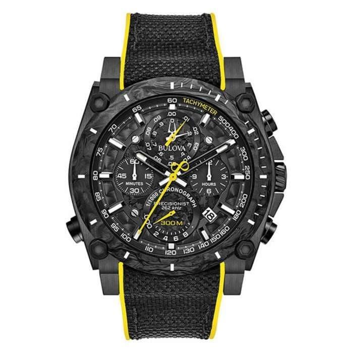 Bulova 98B312 Jam Tangan Diving Pria Analog Stainless Steel Hitam 42mm