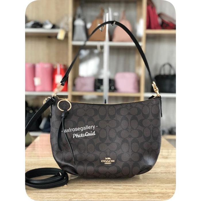 Coach Skylar Small Hobo Sign Brown Black