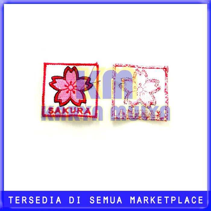 Bordir Lambang Regu Pramuka - Tanda Regu Pramuka Bunga Sakura - KM