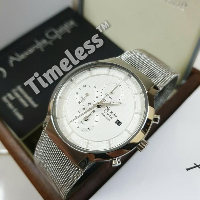 jam tangan pria alexandre christie ac 6245 MC Silver