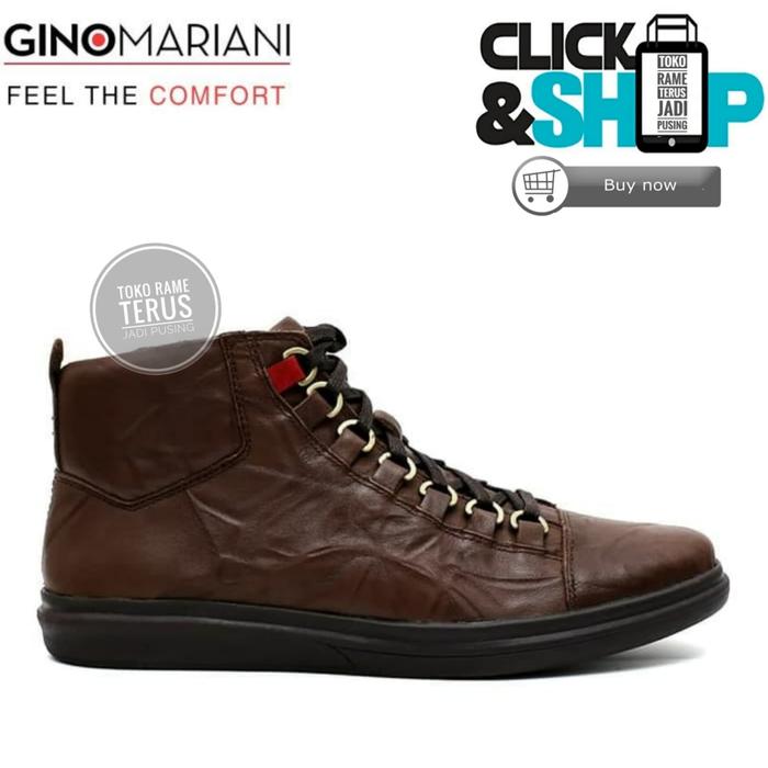 Gino Mariani GREGORY 1 Sepatu Boots Casual Exclusive Cow Leather Brown