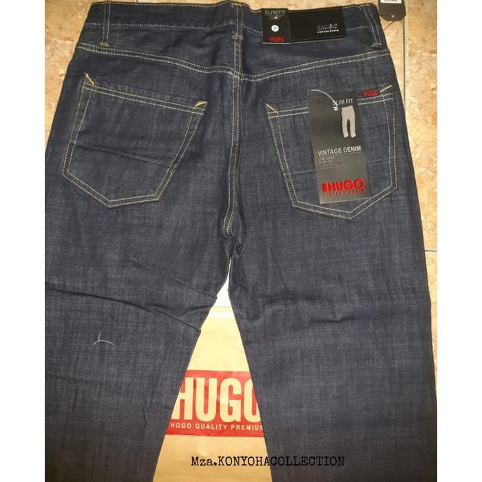 CELANA JEANS PANJANG PRIA HUGO VINTAGE DENIM PREMIUM STOK TERBATAS