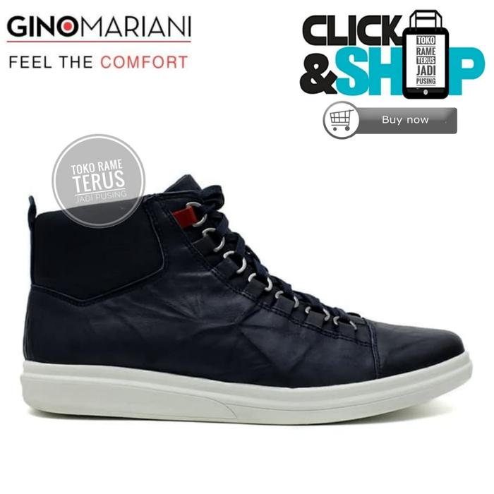 Gino Mariani GREGORY 1 Sepatu Boots Casual Exclusive Cow Leather Navy