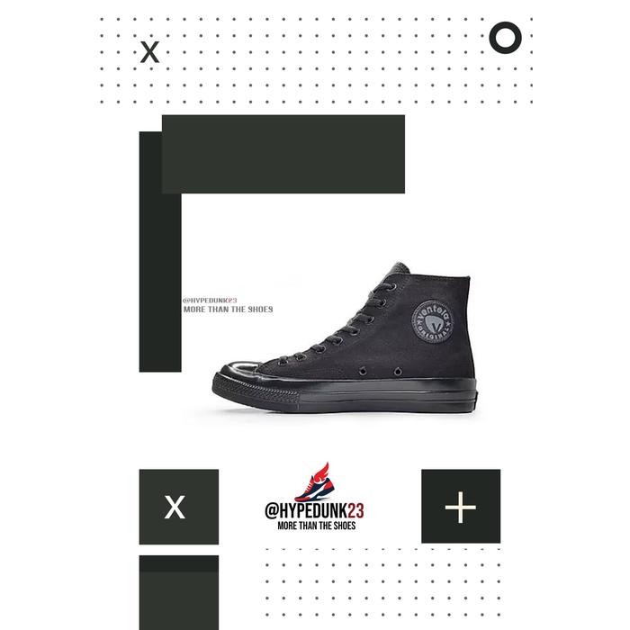 Sepatu Ventela 70s High Cut All Black (Full Hitam)