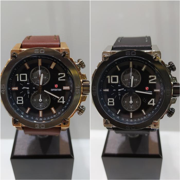 jam tangan cowok Expedition 6766 Tali kulit