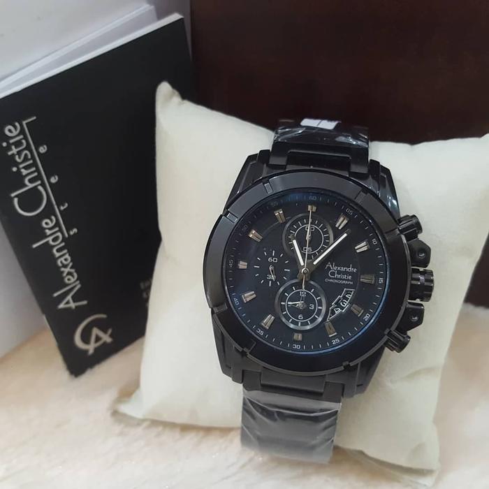 Jam Alexandre Christie AC 6226 MC AC6226MC silver hitam Original