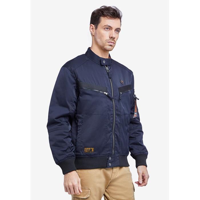 JAKET BOMBER PRIA MGEE CROSS 016 HITAM
