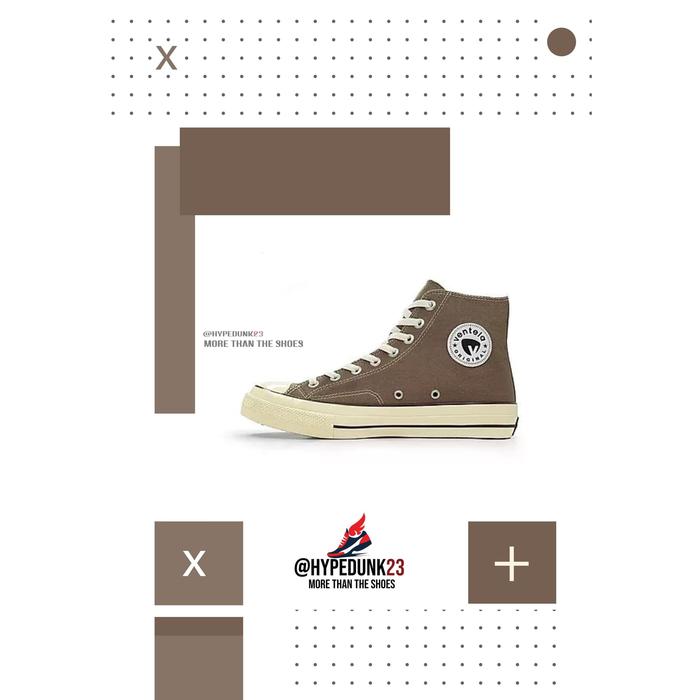 Sepatu Ventela 70s High Cut Charcoal (Abu Arang)
