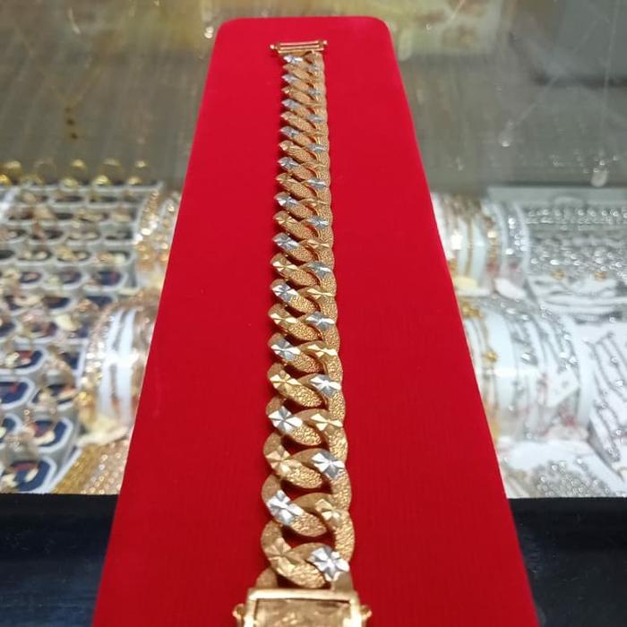 gelang emas asli model sisik naga