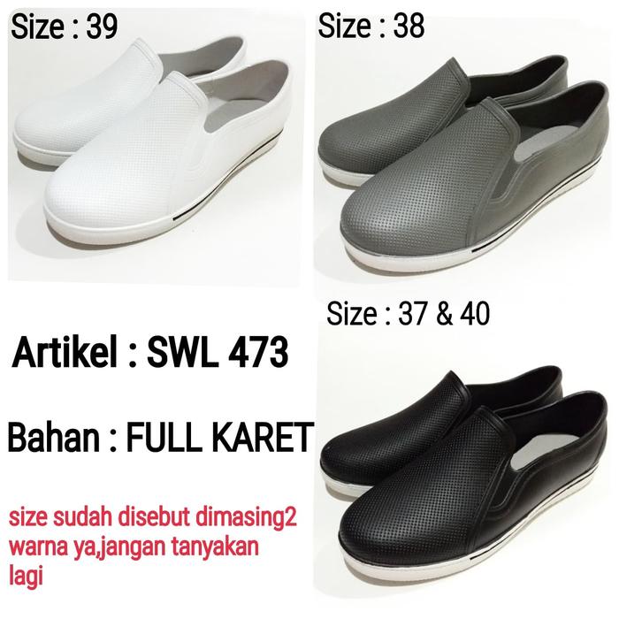 SEPATU SLIP ON ATT SWL473 MURAH FULL KARET