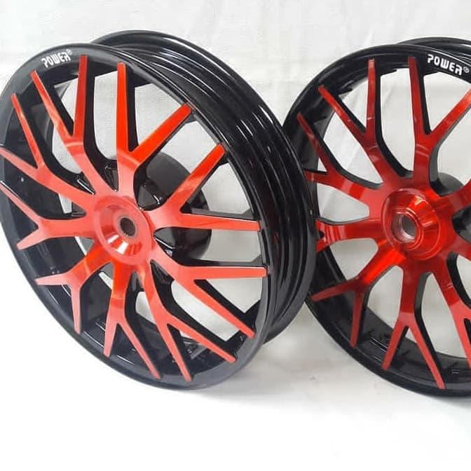 velg racing mio m3, fino 125, soul gt 125 power evolutio hitam merah