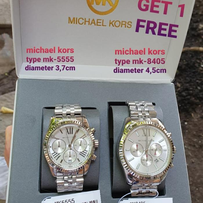 Jam Couple Mic Haell Korss MK 5555 & MK 8405 Original BM 3.7cm & 4.5cm