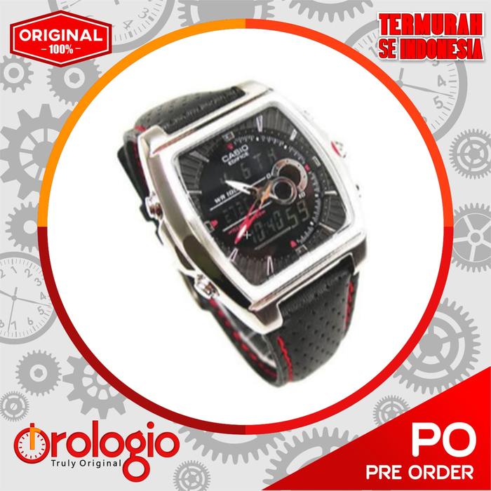 Men's CASIO EFA-120L-1A1 Neon display Thermometer - Ori dan Termurah