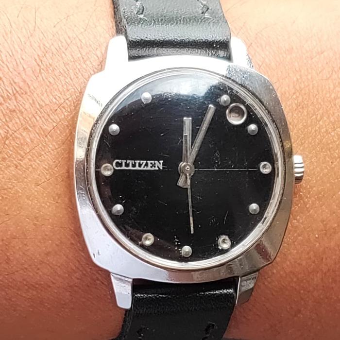 Jam CITIZEN Vintage unique date manual winding Original