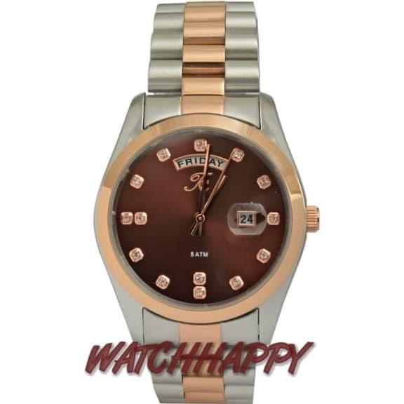 TEIWE COLLECTION TC-CG2004 Men Watch Day Date Combi Rose Gold CG2004