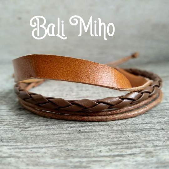 GELANG KULIT/GELANG KULIT ASLI/GELANG PRIA/WANITA/GELANG TALI/RAJUT