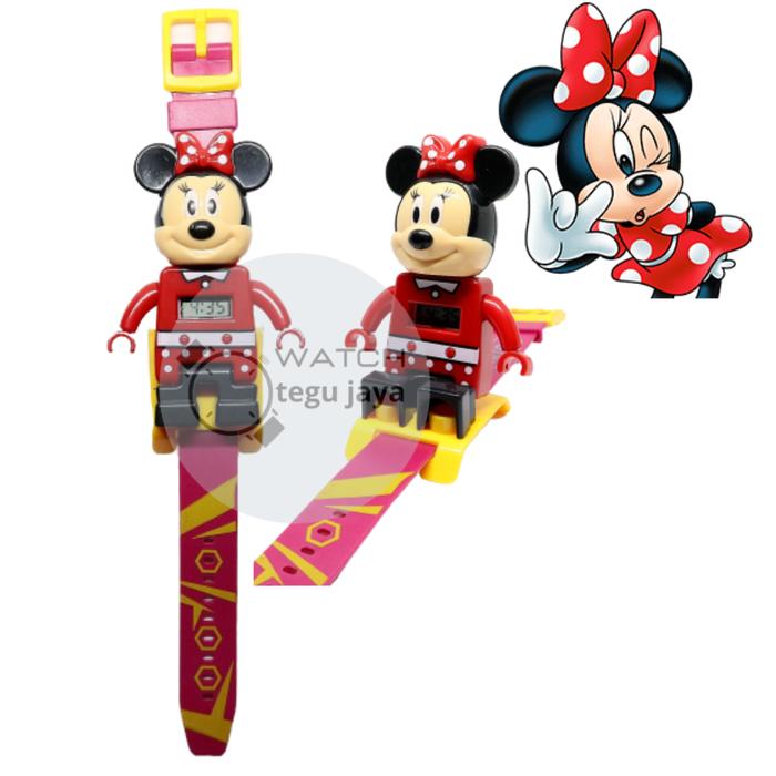 JAM TANGAN ANAK PEREMPUAN LEGO KARAKTER MINI MOUSE TG546 GROSIR MURAH