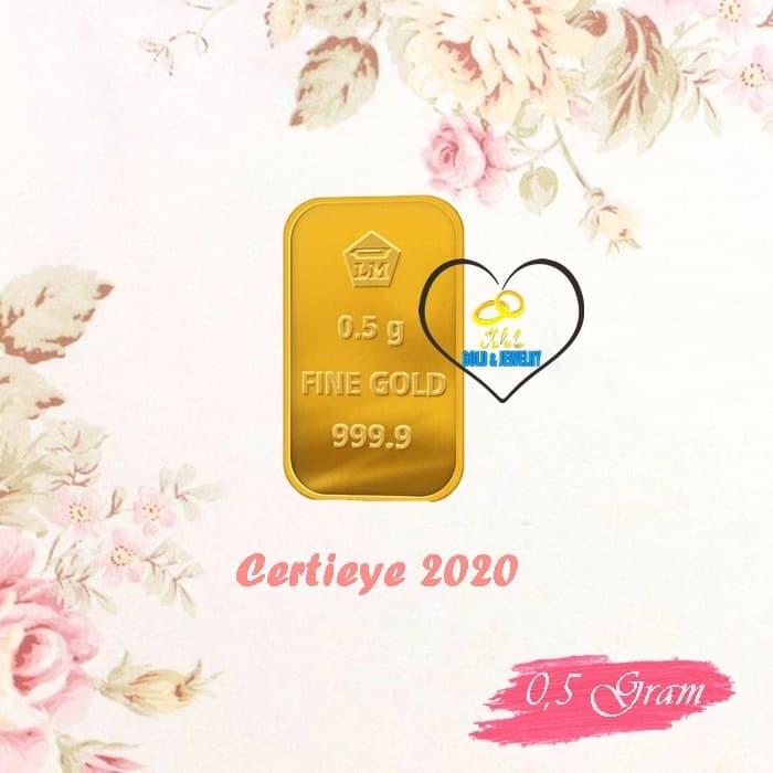 Logam Mulia ANTAM Emas Batangan LM 24K Gold Bar Gold Fine Gold 0,5Gram