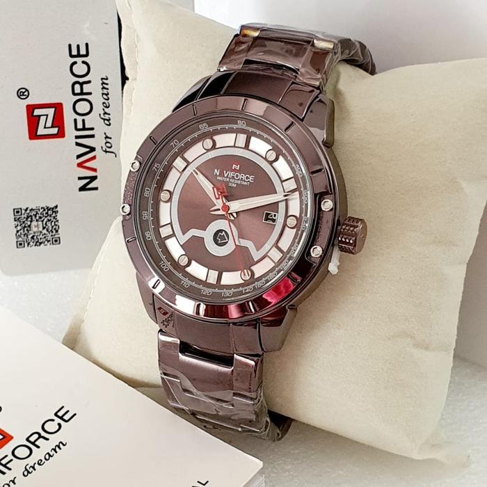 Jam Tangan Pria Naviforce NF9166 Original Brown