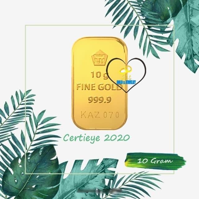 Emas Batangan ANTAM Logam Mulia 10 Gram 24K Gold Bar Gold Fine Gold