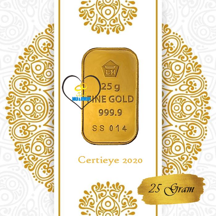 Logam Mulia ANTAM 25 Gram Emas Batangan 24K Gold Bar Gold Fine Gold