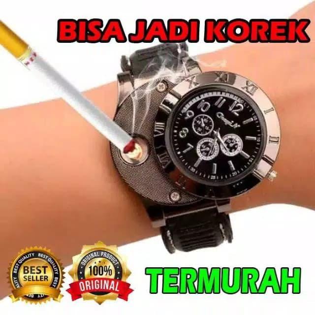 Jam Tangan Korek Api / jam Tangan Mancis Elektrik Jam Tangan Pria
