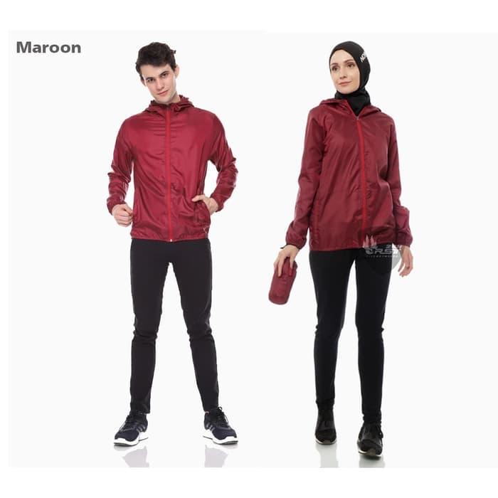 JAKET PARASUT THUNDER MAROON WATERPROOF RST269