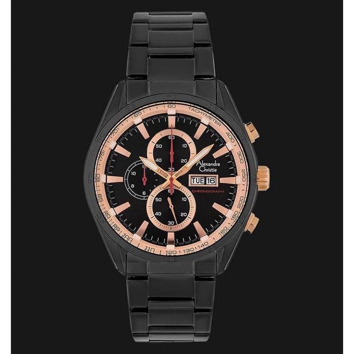 Jam Tangan Alexandre Christie AC 6495 MC BIPBARG Men Black