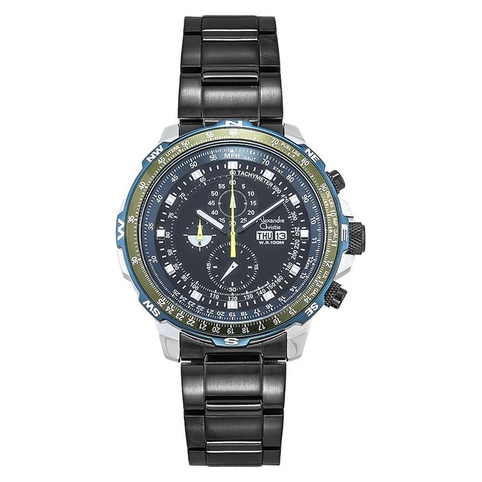 Jam Tangan Alexandre Christie AC 6476 MC BUBBA Black Silver