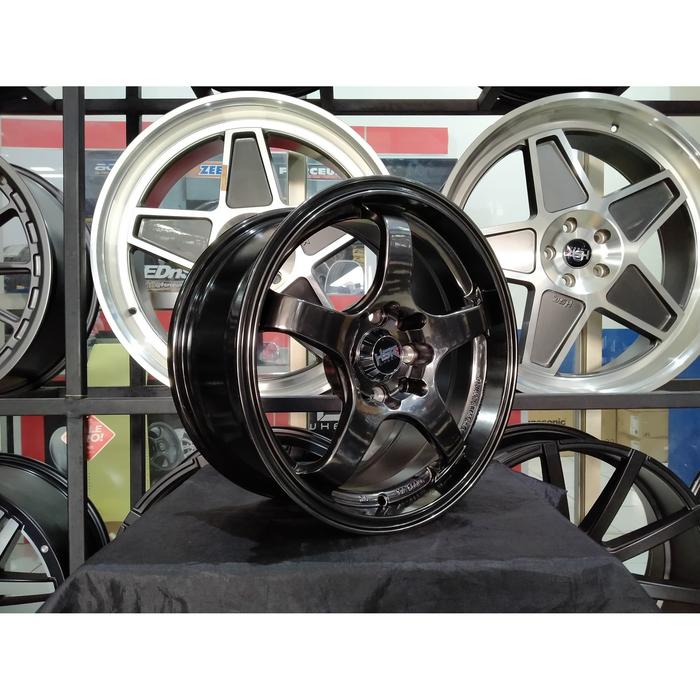 velg racing palang 5 ring 16 HSR TENDON lobang 4 hyper black