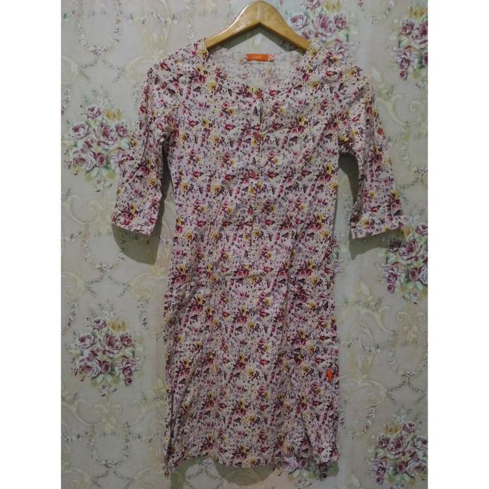 DRESS BEKAS SECOND PRELOVED 2nd dual size S floral