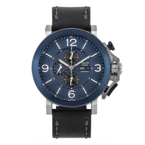 jam tangan pria Alexandre christie AC 6281 silver blue chronograph