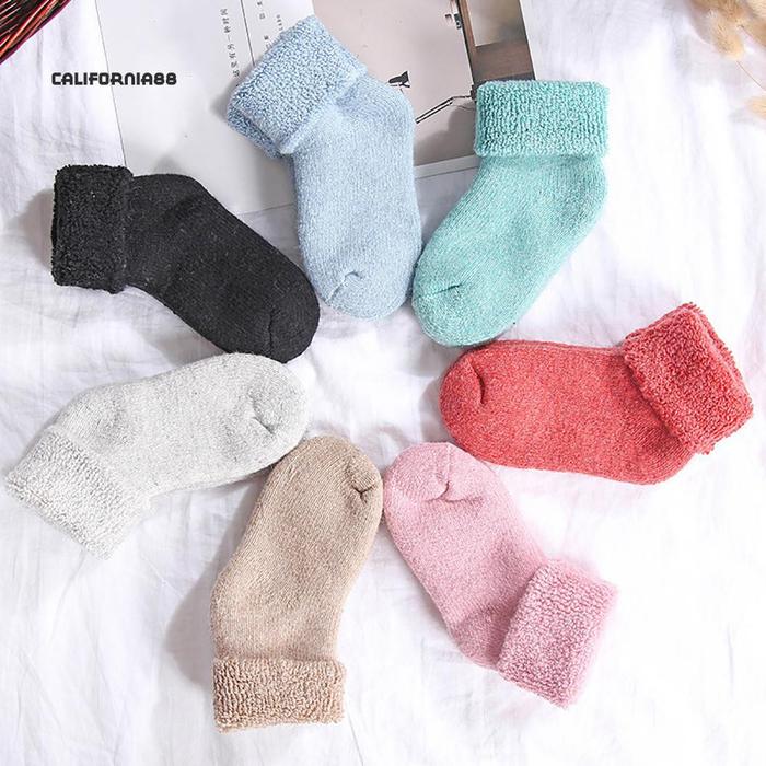 Thermal Socks CaliWinter Toddler Baby Boy Girl Solid Color