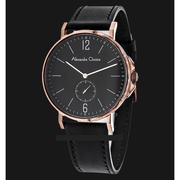 Jam Tangan Alexandre Christie AC 8458 MS LRGBA Pria Black Rosegold
