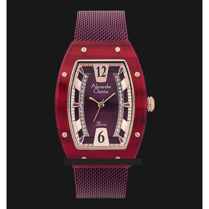 Jam Tangan Alexandre Christie Passion AC 2778 LH BRDRE Wanita Purple