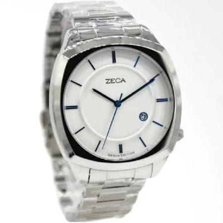 jam tangan pria ZECA 2008 m silver dial white original