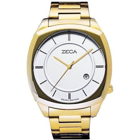 jam tangan pria ZECA 2008 m gold dial silver original