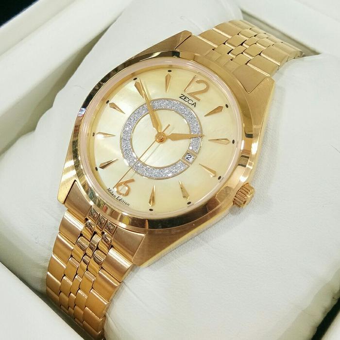 jam tangan pria ZECA 1003 m full gold original