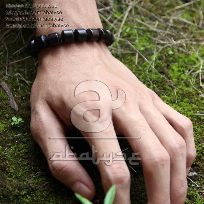 Gelang Kaokah Marjan Hitam Jumbo - Gelang Tasbih Kaokah - Gelang Kokka