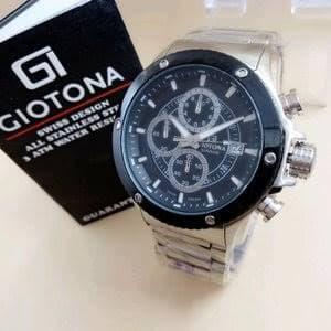 jam tangan pria GIOTONA 7200 silver Chronograph original