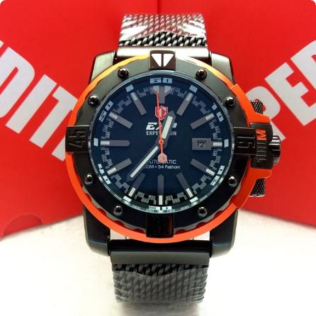 EXPEDITION E302 / 302 - JAM TANGAN PRIA ORIGINAL - BLACK ORANGE