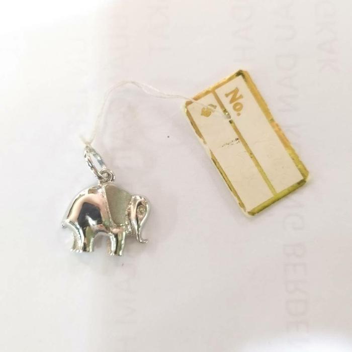 Liontin Gajah Emas Putih 750
