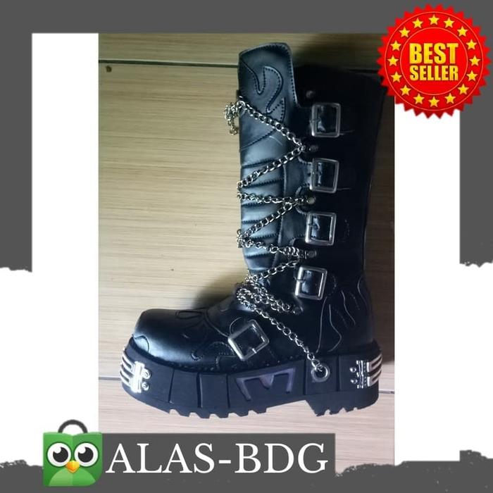sepatu rocker anak band underground , sepatu pentas panggung rantai