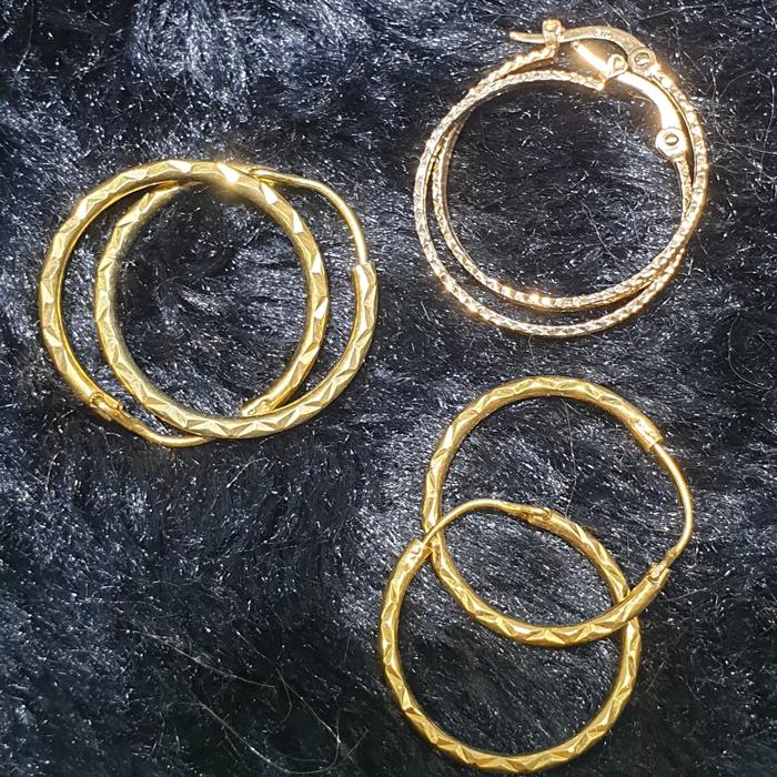 anting emas asli model bulat
