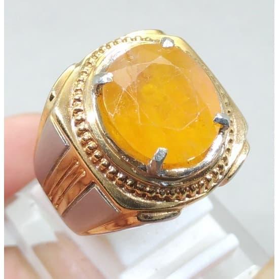 Batu Cutting Yellow Safir Kuning Yakut Asli