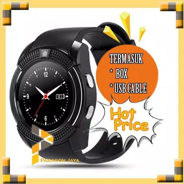Smartwatch V8 / Smart Watch Jam Tangan Bluetooth V8 memiliki Slot Sim
