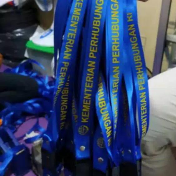 Tali id card / tali name tag KEMENHUB (biru)