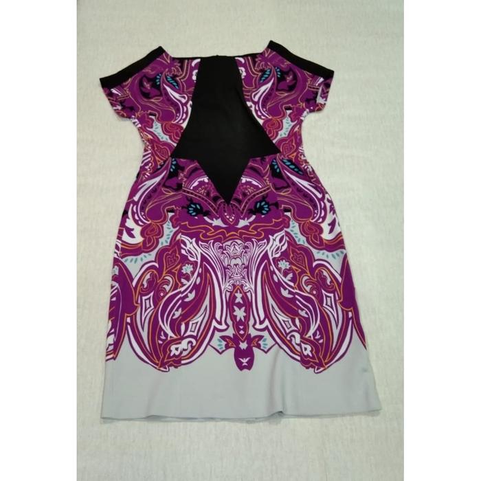 DRESS MEREK ETRO MILANO ORIGNAL PRELOVED WARNA UNGGU SIZE 48