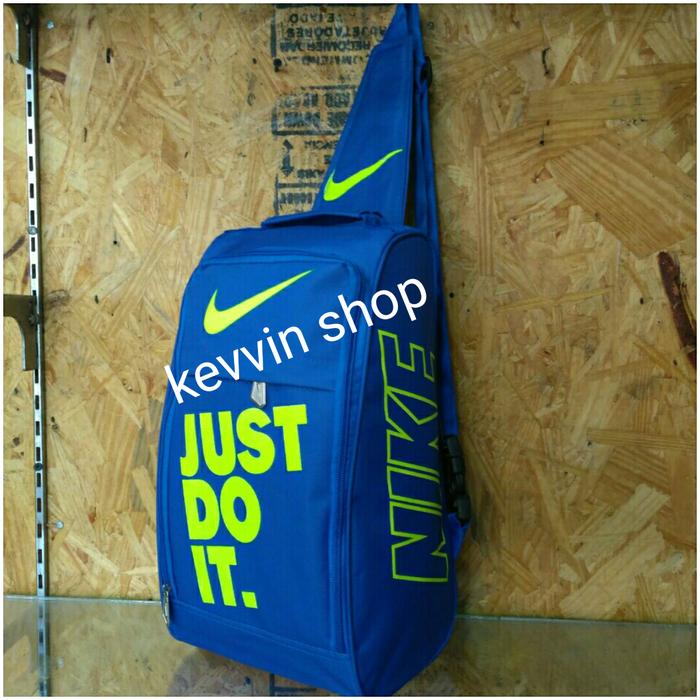 TAS SEPETU BOLA NIKE / TAS FUTSAL / TAS SELEMPANG BAHU - BIRU STABILLO