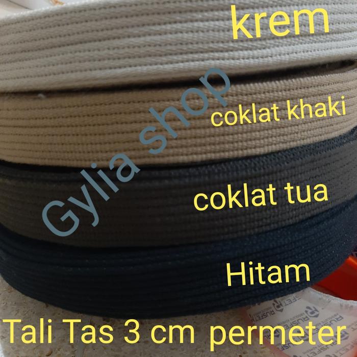 Tali Tas / webbing Katun Gelombang / Tali Tas 3 cm permeter